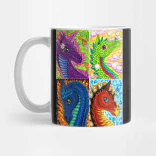 Four elements dragons Mug